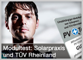 Modultest: Solarpraxis und T&Uuml;V Rheinland